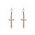 cheap Religious Jewelry-Women&#039;s Cubic Zirconia Drop Earrings Cross Luxury Cubic Zirconia Imitation Diamond Earrings Jewelry Rose Gold / Silver For