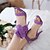 cheap Women&#039;s Sandals-Women&#039;s Shoes Velvet Summer Stiletto Heel Bowknot Zipper for Casual Office &amp; Career Dress Black Purple Pink