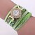 baratos Relógios de Pulseira-Mulheres Relógio de Moda Quartzo PU Banda Flor Brilhante Preta Branco Azul Vermelho Marrom Verde Rosa Roxa Cáqui