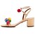 cheap Women&#039;s Sandals-Women&#039;s Shoes Linen Chunky Heel Heels Sandals Party &amp; Evening / Dress / Casual Almond