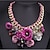 cheap Necklaces-Pendant Necklace For Women&#039;s Party Special Occasion Birthday Synthetic Gemstones Resin Plastic Cuban Link Chunky Flower Gold / Gift