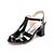 cheap Women&#039;s Sandals-Women&#039;s Chunky Heel Buckle Leatherette Spring / Summer Black / White