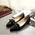 זול נעלים שטוחות לנשים-בגדי ריקוד נשים בָּחוּץ קזו&#039;אל פפיון שטוח נוחות דמוי עור שחור לבן ורוד