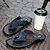 baratos Sandálias e Chinelos para Homem-Masculino sapatos Jeans Primavera Verão Outono Tachas Para Casual Preto Azul Escuro Azul Claro