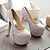 cheap Wedding Shoes-Women&#039;s Chunky Heel Wedding Dress Party &amp; Evening Sparkling Glitter Customized Materials Summer Golden / Silver