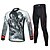 cheap Men&#039;s Clothing Sets-cheji® Men&#039;s Long Sleeve Cycling Jersey with Tights Bike Jersey Clothing Suit Breathable 3D Pad Quick Dry Ultraviolet Resistant Sweat-wicking Winter Sports Lycra Fashion Clothing Apparel / Stretchy