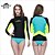 cheap Wetsuits &amp; Diving Suits-SBART Women&#039;s Diving Rash Guard Thick Swimwear Diving Suit Sun Shirt Waterproof Breathable Ultraviolet Resistant Long Sleeve Diving Snorkeling Leisure Sports