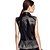 cheap Women&#039;s Blazers &amp; Jackets-Women&#039;s Patchwork Black Jackets , Casual / Day Cowl Sleeveless