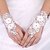cheap Party Gloves-Elastic Satin / Silk Wrist Length Glove Bridal Gloves With Bowknot