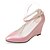 cheap Wedding Shoes-Women&#039;s Leatherette Spring / Summer Wedge Heel Red / Pink / Almond / Wedding / Party &amp; Evening