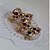 cheap Earrings-Women&#039;s Cubic Zirconia Stud Earrings Cross Bowknot Ladies Luxury Cubic Zirconia Imitation Diamond Earrings Jewelry Rainbow / Gold For