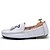 cheap Men&#039;s Slip-ons &amp; Loafers-Men&#039;s Flat Heel Nappa Leather Comfort / Moccasin / Roller Skate Shoes Spring / Summer / Fall White / Black / Wedding / Party &amp; Evening / Wedding / Athletic / Winter