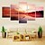 halpa Painatukset-Canvastaulu Maisema Romantiikka Moderni 5 paneeli Horizontal Wall Decor Kodinsisustus