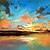 cheap Landscape Paintings-Oil Painting Modern Abstract Pure Hand Draw Ready To Hang Decorative  The Sea Melted Into The Sky