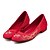 זול נעלים שטוחות לנשים-נעלי נשים-שטוחות-משי-סגור-אדום-חתונה / שמלה / מסיבה וערב-עקב שטוח
