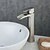 cheap Bathroom Sink Faucets-Bathroom Sink Faucet - Waterfall Nickel Brushed Centerset Single Handle One HoleBath Taps