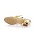 cheap Women&#039;s Sandals-Women&#039;s Shoes Leather Chunky Heel Heels Sandals / Slippers Party &amp; Evening / Dress / Casual Gold