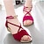 זול סנדלי נשים-בגדי ריקוד נשים נעליים פליז קיץ נוחות עקב נמוך ל קזו&#039;אל בָּחוּץ שחור אדום כחול
