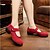 preiswerte Tanz-Sneaker-Damen Schuhe für modern Dance Übe das Trainieren von Tanzschuhen Outdoor Hip Hop Sneaker Geteilte Sohle Niedriger Absatz Klettverschluß Schwarz Rot
