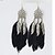 cheap Earrings-Women&#039;s Drop Earrings Leaf Feather Ladies Personalized European Fashion Native American Feather Earrings Jewelry For Party Daily Casual