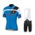 abordables Ensembles de vêtements pour hommes-KEIYUEM Homme Manches Courtes Maillot et Cuissard Avec Bretelles Velo Cyclisme Noir Blanche Rouge Vélo Collants Ensembles de Sport Etanche Coupe Vent La peau 3 densités Des sports Bandes horizontales