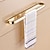 billiga Handduksstänger-handduksstång modern polerat mässingsmaterial badrum enkelstav väggmonterad gyllene 1 st