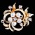 cheap Brooches-Women&#039;s Brooches Flower Ladies Party Work Casual Fashion Pearl Cubic Zirconia Brooch Jewelry Gold Silver For Wedding Party Special Occasion Anniversary Birthday Masquerade