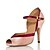 cheap Latin Shoes-Women&#039;s Latin Shoes Sandal Heel Customized Heel Satin Buckle Pink / Blue / Indoor / Performance / Salsa Shoes / Practice / Professional