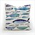 cheap Throw Pillows &amp; Covers-Colourful Geometric Fish Animal Printed Cotton Linen Pillow Case Home Pillowcase Cover Decorative Square Gift 4colors