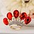 voordelige Broches-Dames Broches Strass Gesimuleerde diamant Drop Kroon Dames Luxe Europees Broche Sieraden Rood Groen Regenboog Voor Bruiloft Feest Dagelijks