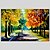 cheap Landscape Paintings-Oil Painting Hand Painted - Abstract Landscape Classic / Realism / Pastoral Canvas