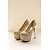 ieftine Pantofi de Mireasă-Pentru femei Toc Îndesat Nuntă Rochie Party &amp; Seară Sclipici Strălucitor Materiale Personalizate Vară Auriu / Argintiu