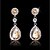 cheap Earrings-Women&#039;s AAA Cubic Zirconia Drop Earrings Zircon Cubic Zirconia Earrings Drop Ladies Birthstones Jewelry Red / Lilac / Champagne For Wedding Party / Crystal