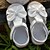 cheap Girls&#039; Shoes-Girls&#039; Shoes Casual Open Toe Leather Sandals White