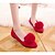 זול נעלים שטוחות לנשים-נשיםסוויד-פומפון-שחור אפור אדום-שטח יומיומי-עקב שטוח