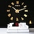 お買い得  壁掛け時計-特大金属電気メッキ家の装飾diyラウンドウォールクロック