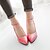 cheap Wedding Shoes-Women&#039;s Leatherette Spring / Summer Wedge Heel Red / Pink / Almond / Wedding / Party &amp; Evening