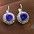 cheap Earrings-Women&#039;s Crystal Drop Earrings Dangle Earrings Lever Back Earrings Luxury Sterling Silver Cubic Zirconia Gold Plated Earrings Jewelry Red / Silver / Royal Blue For / Imitation Diamond