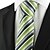 abordables Accessoires pour Homme-Cravate(Gris / Vert,Polyester)Rayé