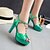 cheap Women&#039;s Sandals-Women&#039;s Shoes Chunky Heel Peep Toe / Platform / Open Toe Sandals Party &amp; Evening / Dress / Casual Blue / Green / Purple