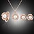 cheap Jewelry Sets-Women&#039;s Jewelry Set Party Work Fashion Party Special Occasion Anniversary Birthday Gift Pearl Rose Gold Necklace Earrings Ring