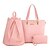 cheap Bag Sets-Women Bags All Seasons PU Bag Set 3 Pcs Purse Set for Casual Black Beige Gray Blue Blushing Pink