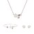 cheap Jewelry Sets-Synthetic Diamond Jewelry Set Stud Earrings Pendant Necklace Flower Flower Ladies Fashion Party Imitation Diamond Earrings Jewelry White For Party Special Occasion Anniversary Birthday Gift 1 set