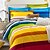 halpa Pussilakanat-Colorful striped Bedclothes 4pcs Bedding Set Queen Size Duvet Cover Set 100% Cotton  good qulity