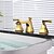 preiswerte Badewannenarmaturen-Badewannenarmaturen - Moderne Rotgold Romanische Wanne Messingventil Bath Shower Mixer Taps / Zwei Griffe Drei Löcher