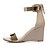 cheap Women&#039;s Sandals-Women&#039;s Shoes Leather Wedge Heel Wedges Sandals Wedding / Party &amp; Evening / Dress Black / Almond