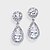 voordelige Oorbellen-Dames Bergkristal Zilver Legering Druppels Sieraden Zilver Kostuum juwelen