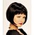 cheap Synthetic Trendy Wigs-Synthetic Wig Straight Straight Bob Short Bob With Bangs Wig Short Dark Brown Synthetic Hair Women&#039;s Brown StrongBeauty