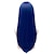 tanie Peruki kostiumowe-Peruki syntetyczne Prosta Prosta Peruka Długość średnia Niebieski Włosie synetyczne