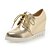 abordables Zapatos Oxford de mujer-Mujer-Plataforma-PlataformaExterior Oficina y Trabajo Vestido Informal-Semicuero-Negro Blanco Plata Oro
